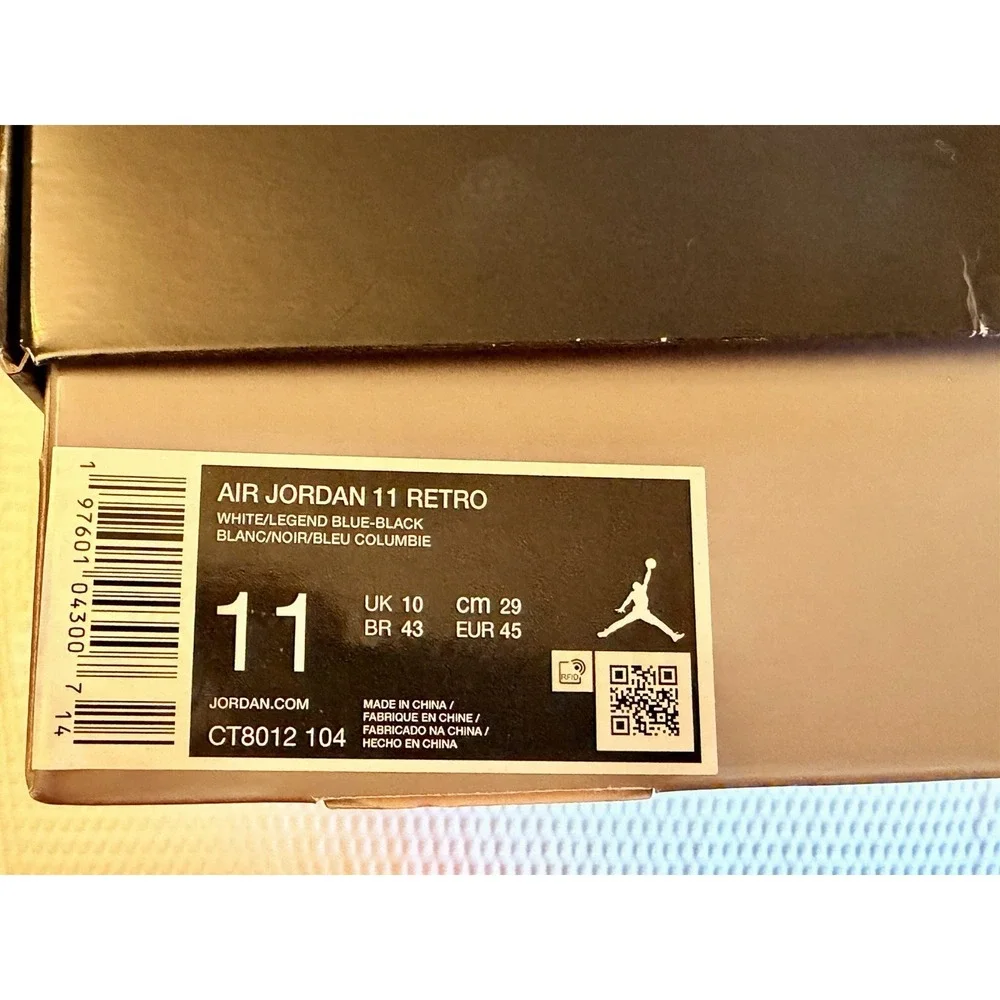 Air Jordan 11 Retro White/Legend Blue    CT 8012-104 Men's Sz 11 NIB